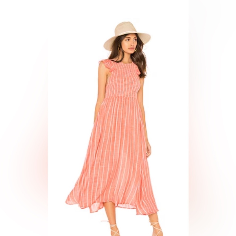 Free people linen dress in red